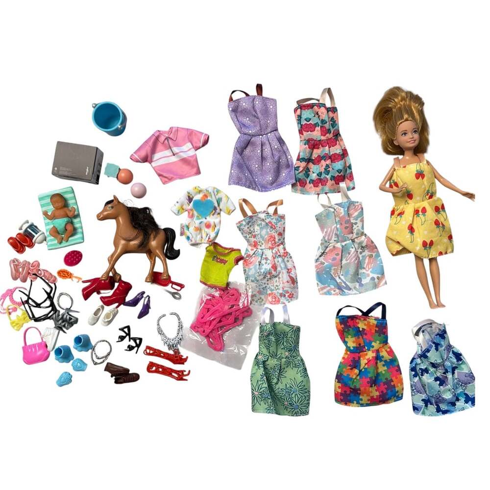 Barbie Doll Lot With Clothes Outfits And Accessories
